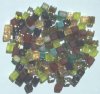10 grams of 4x4mm Miyuki Cube Beads - Earth Tone Mix