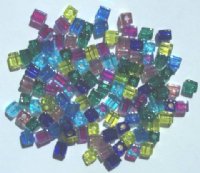10 grams of 4x4mm Miyuki Cube Beads - Gemtone Mix