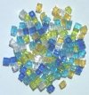 10 grams of 4x4mm Miyuki Cube Beads - Lagoon Mix