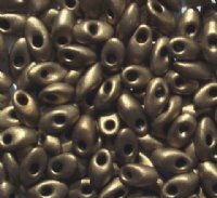 LM2006 - 10 Grams Matte Metallic Dark Bronze 4x7mm Long Miyuki Magatama Drop Beads