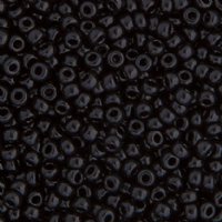SB6-0401 22g of Opaque Black 6/0 Miyuki Seed Beads