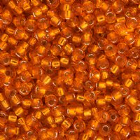 SB6-0008 22g of Silverlined Orange 6/0 Miyuki Seed Beads