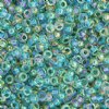 SB6-0263 22g of Sea Green Lined Crystal AB 6/0 Miyuki Seed Beads