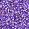SB6-0574 22g of Silverlined Dyed Lilac Alabaster 6/0 Miyuki Seed Beads