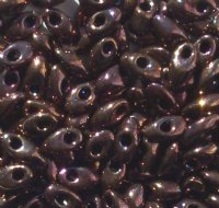 LM0457 - 10 Grams Metallic Copper Iris 4x7mm Long Miyuki Magatama Drop Beads