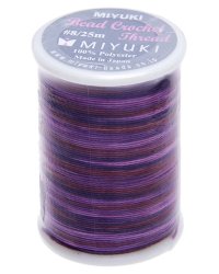 25 Meter Spool Miyuki Crochet Thread - Violet Passion Flower Variegated