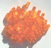 10 grams of 4x4mm Transparent Orange Miyuki Cubes