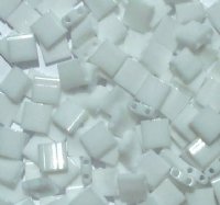 TL0402 5.2 Grams White Two Hole Miyuki Tila Beads