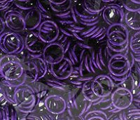 100 6.5mm Purple Coated Jump Rings
