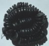 16 inch strand of 16mm Black Coconut Disk Beads