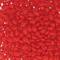 DUO593200 - 10 Grams Opaque Coral Red 2.5x5mm Super Duo Beads
