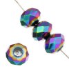 21 10x14mm Faceted Metallic Vitrail Chinese Crystal Donut Beads