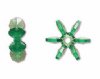 100, 5x14mm Acrylic Transparent Green Paddle Wheel Beads 