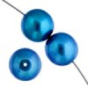 20 12mm Blue Glass Pearl Beads