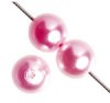 20 12mm Pink Glass Pearl Beads