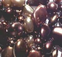 50 Grams of Topaz Glass Pearl Mix (Assorted Shapes and Sizes)