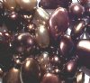 50 Grams of Topaz Glass Pearl Mix (Assorted Shapes and Sizes)