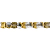 44 4x6mm Crystal Aurum Glass Pellet Beads