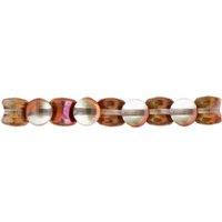44 4x6mm Crystal Sunset Glass Pellet Beads