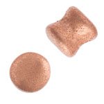 44 4x6mm Metallic Copper Glass Pellet Beads