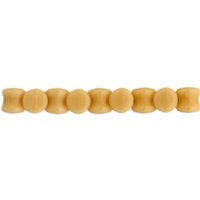44 4x6mm Opaque Ivory Alabaster Glass Pellet Beads