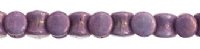 44 4x6mm Opaque White Lilac Lustre Glass Pellet Beads
