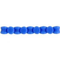 44 4x6mm Opaque Blue Alabaster Glass Pellet Beads