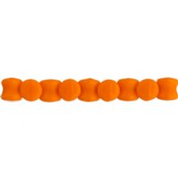 44 4x6mm Opaque Orange Alabaster Glass Pellet Beads