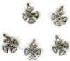 5 13x10mm Celtic Antique Silver Cross Pendants