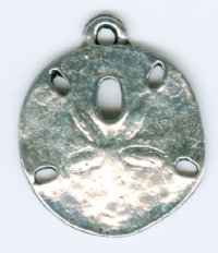 1 16mm Antique Silver Sand Dollar Shell Pendant