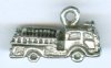 1 19x8mm Antique Silver Fire Truck Pendant
