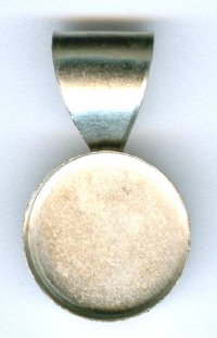 1 21mm Antique Silver Round Pendant Frame / Bezel