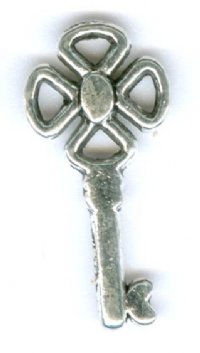 1 21x10mm Antique Silver Key Pendant