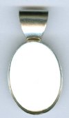 1 26mm Antique Silver Oval Pendant Frame / Bezel