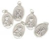 5 26x14mm Antique Silver Guardian Angel & Sacred Heart Medals