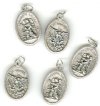 5 26x14mm Antique Silver St. Michael & Guardian Angel Medals