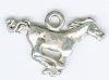 1 28x16mm Antique Silver Galloping Horse Pendant