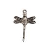 1, 30x21mm Large Antique Silver Dragonfly Pendant
