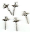 5 31x15mm Antique Silver Crucifix with Ring