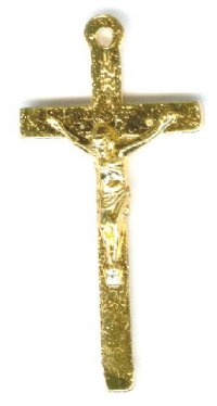 1 31x15mm Gold Plate Crucifix