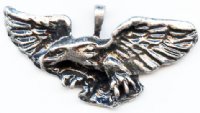1 41x21mm Antique Silver Spread Winged Eagle Pendant