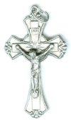 1 46x33mm Antique Silver Crucifix Pendant