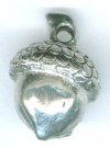 1 16mm Antique Silver Acorn Pendant