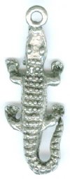 1 27mm Antique Silver Finish Alligator Pendant