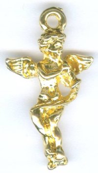 1 24x13mm Antique Gold Angel Pendant