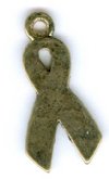 1 19mm Antique Gold Finish Ribbon Pendant