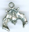1 18mm Antique Silver Finish Bat Pendant