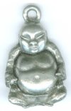 1 27mm Antique Silver Buddha Pendants