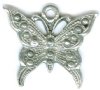 1 19mm Antique Silver Butterfly Pendant