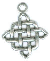 1 17mm Antique Silver Celtic Knot Pendant